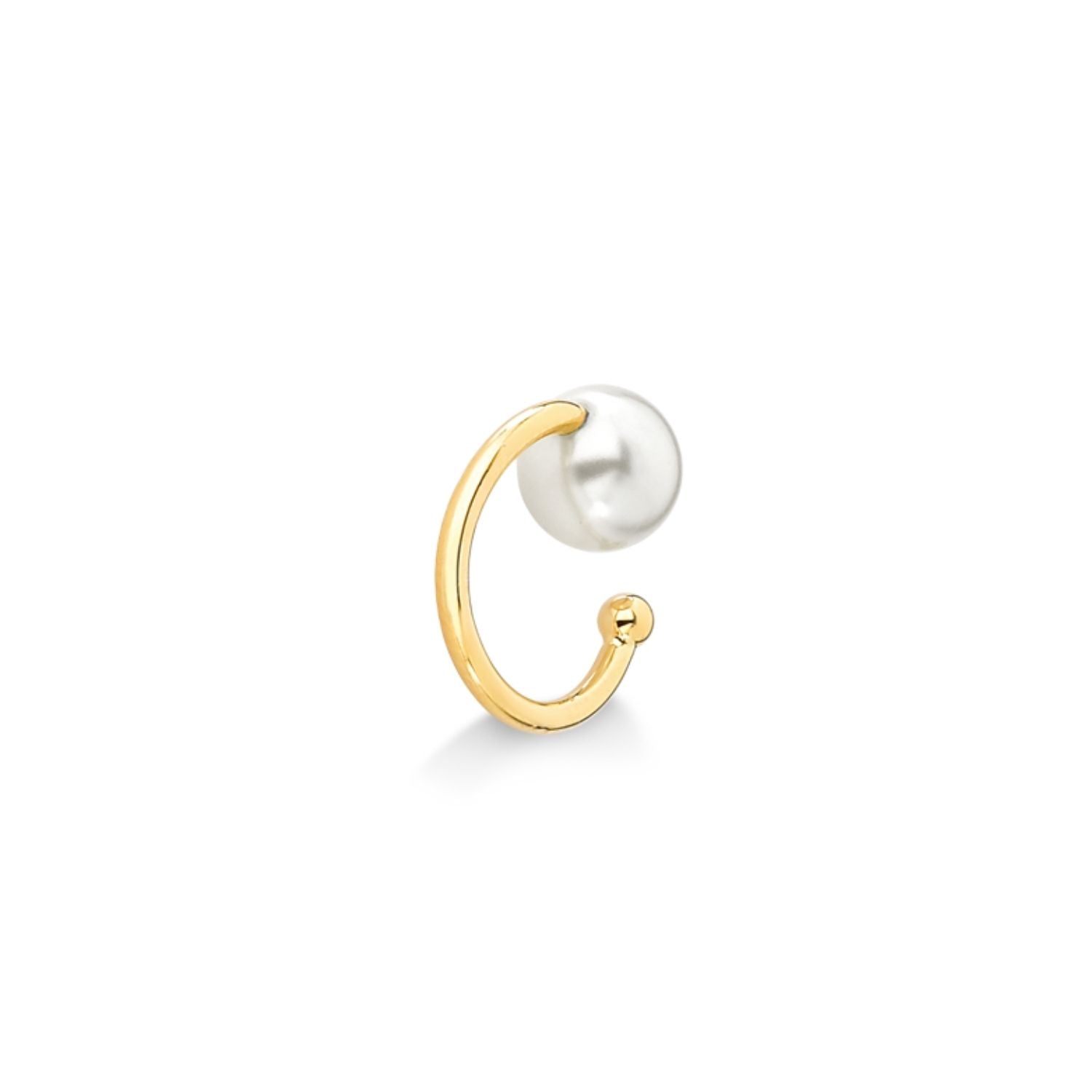 Piercing Orelha de Ouro 18K Pérolas Fio Veneziana - Joiasgold Mobile