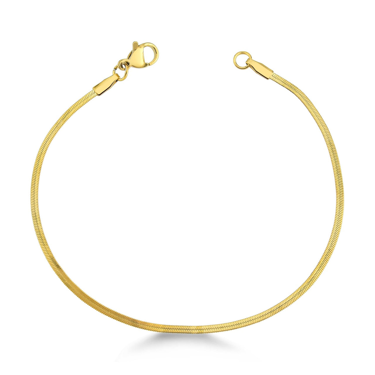 PULSEIRA MALHA FITA DOURADA 03 CM EM AÇO INOX