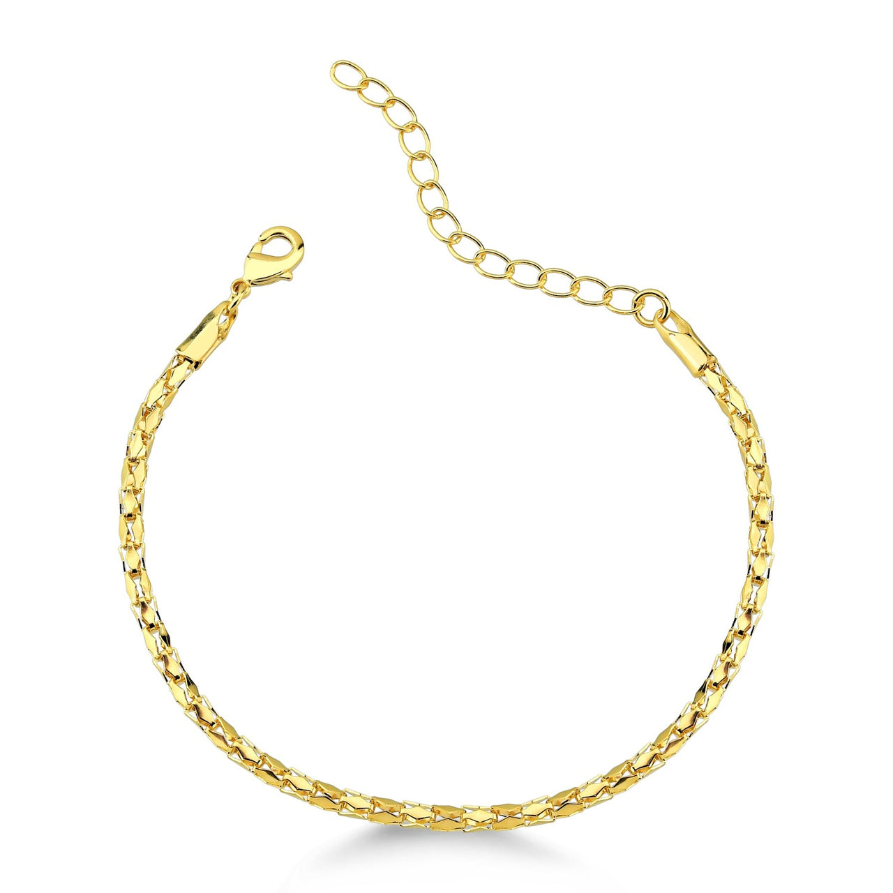 PULSEIRA MALHA ESCAMA FINA FOLHEADO A OURO 18K