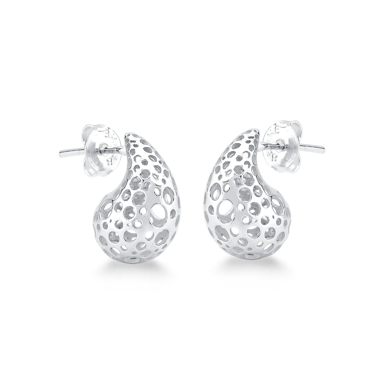 BRINCO DE PRATA 925 GOTA CAZADA DE BOLAS MEDIA