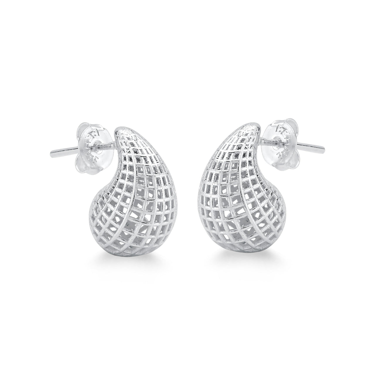 BRINCO DE PRATA 925 GOTA VAZADA MEDIA