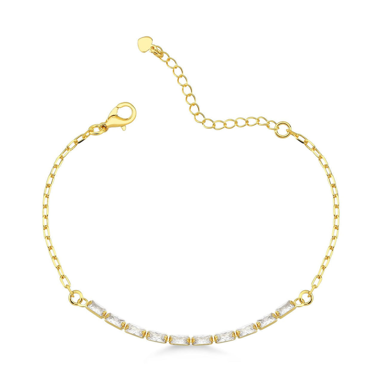 PULSEIRA COM ZIRCÔNIA FOLHEADA A OURO 18K