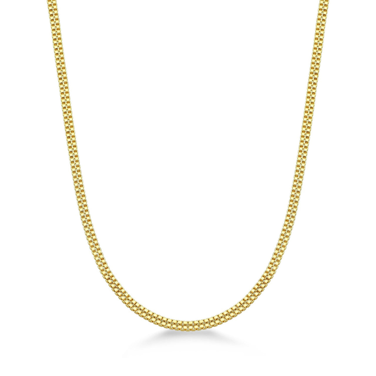 CHOKER TRAMA QUADRICULAR FOLHEADO A OURO 18K