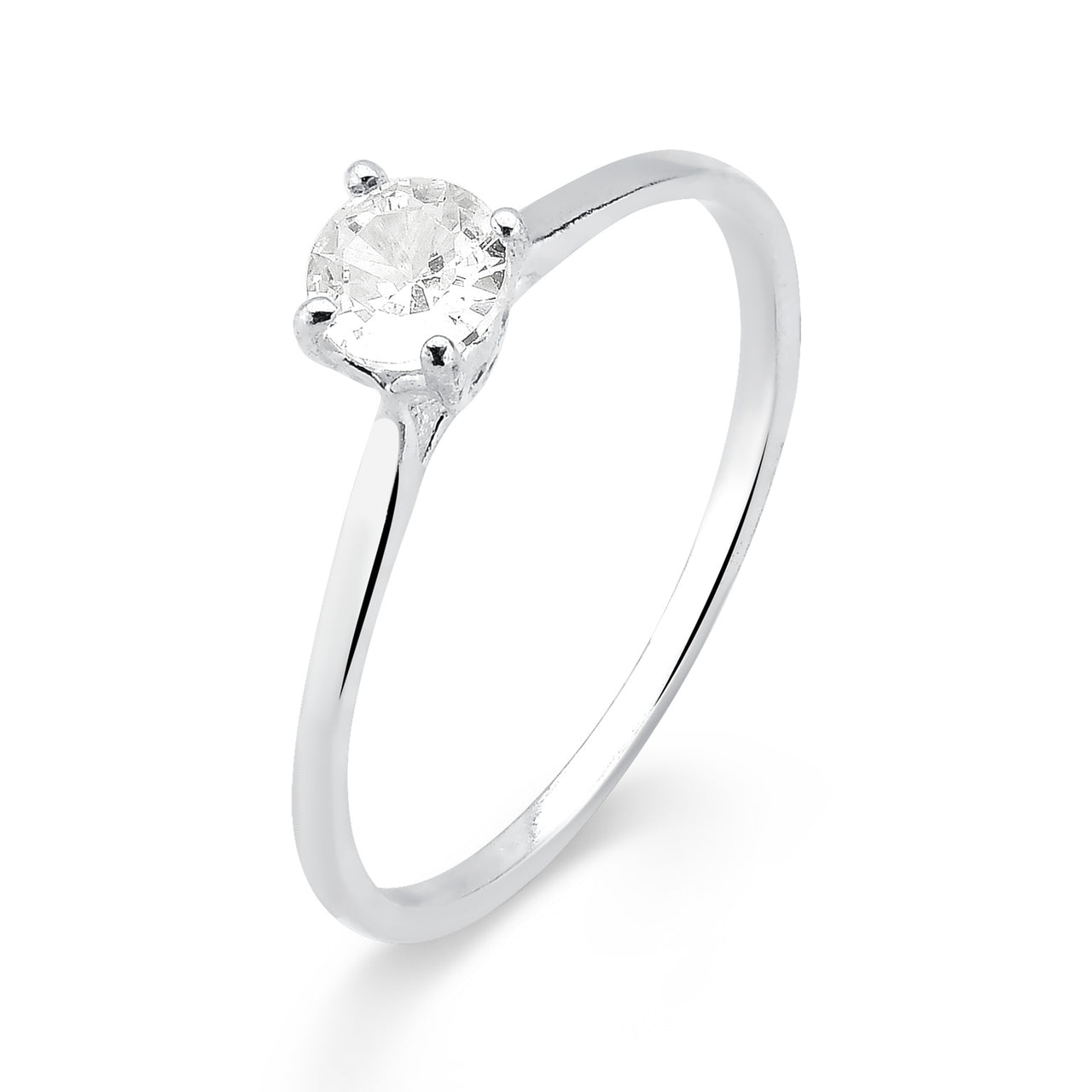 ANEL DE PRATA SOLITÁRIO COM DETALHE