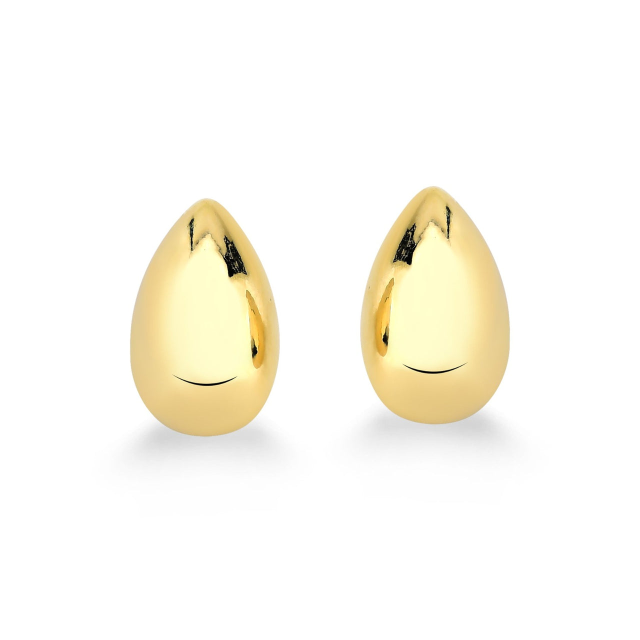BRINCO OVAL PEQUENO FOLHEADO A OURO 18K