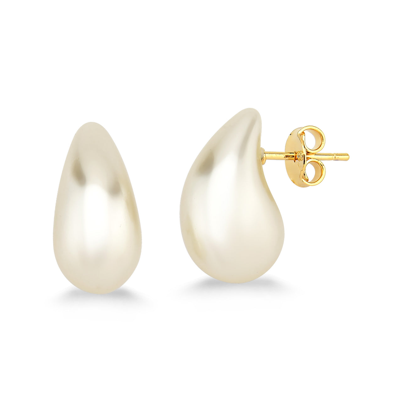 BRINCO GOTA DE PEROLA M FOLHEADO A OURO 18K