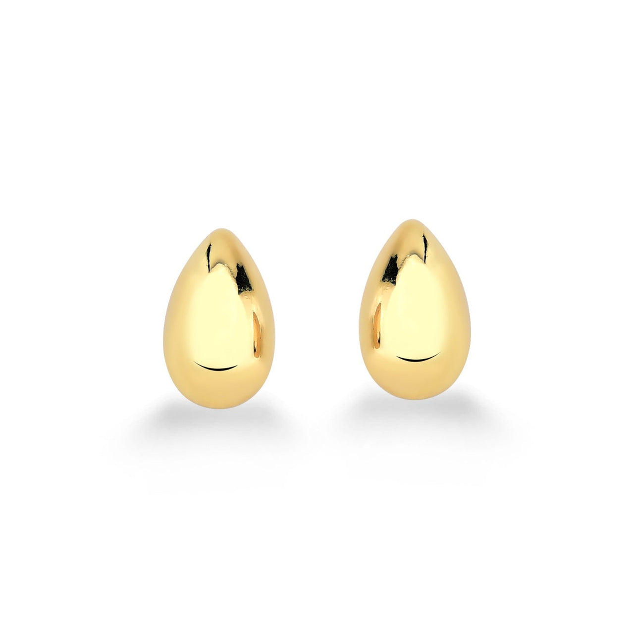 BRINCO MINI OVAL FOLHEADO A OURO 18K