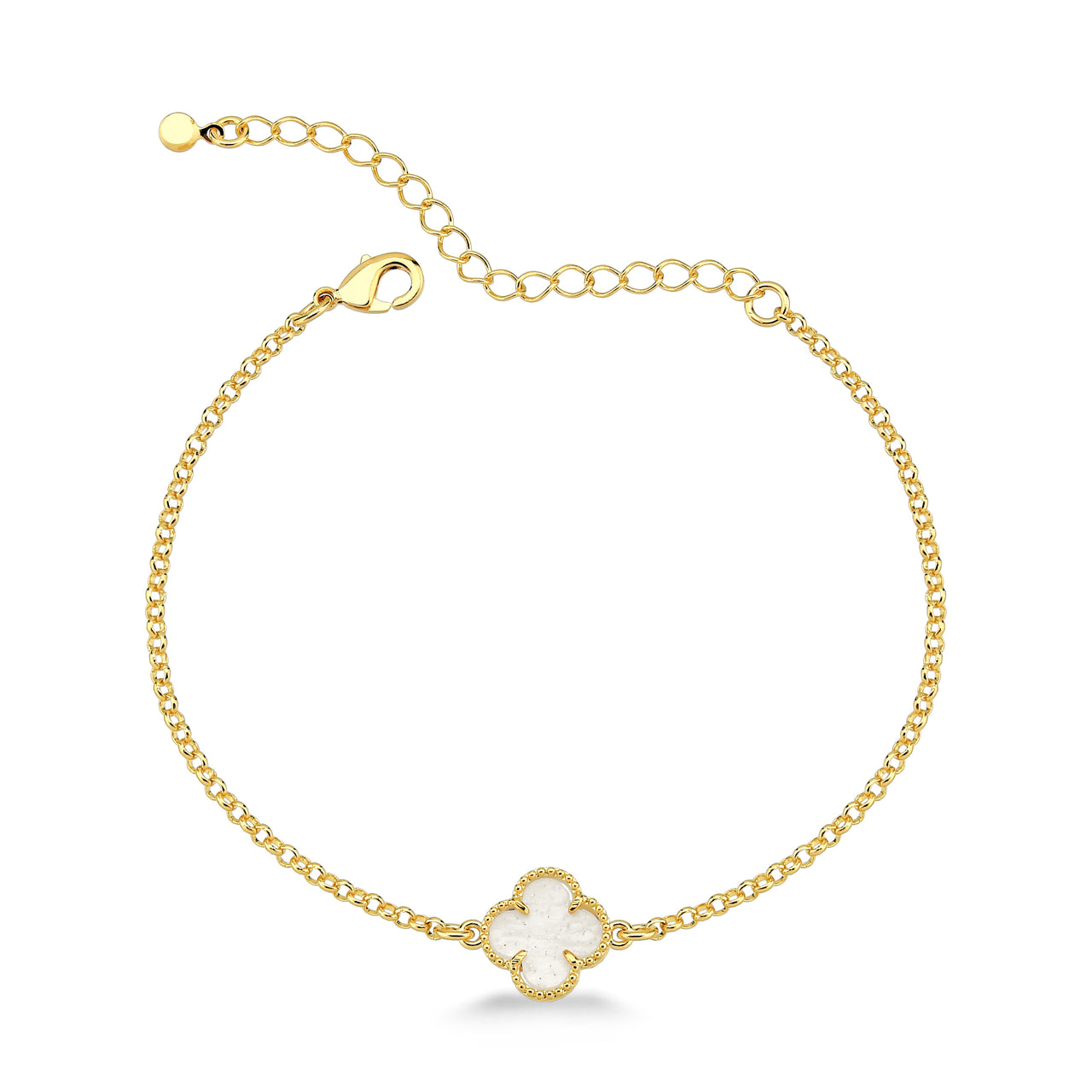 PULSEIRA TREVO FOLHEADA A OURO 18K