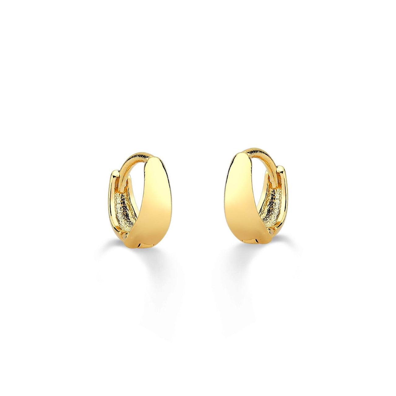 BRINCO DE ARGOLA LISA MINI FOLHEADO A OURO 18K