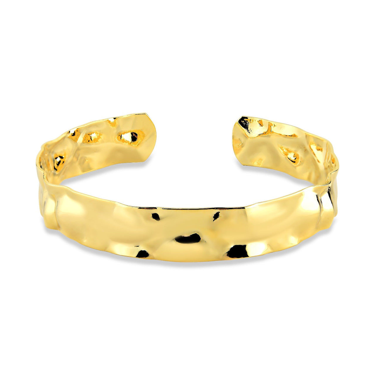 BRACELETE TEXTURIZADO 10MM  FOLHEADO A OURO 18K