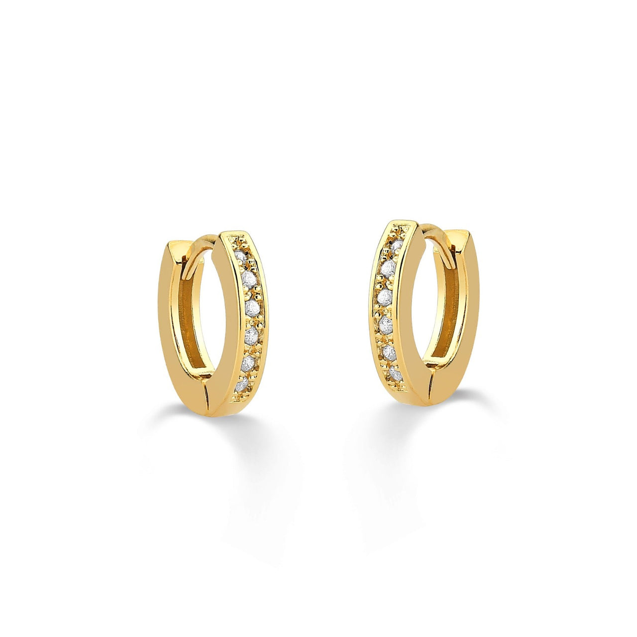 BRINCO DE ARGOLA PEQUENA COM ZIRCONIA CRISTAL