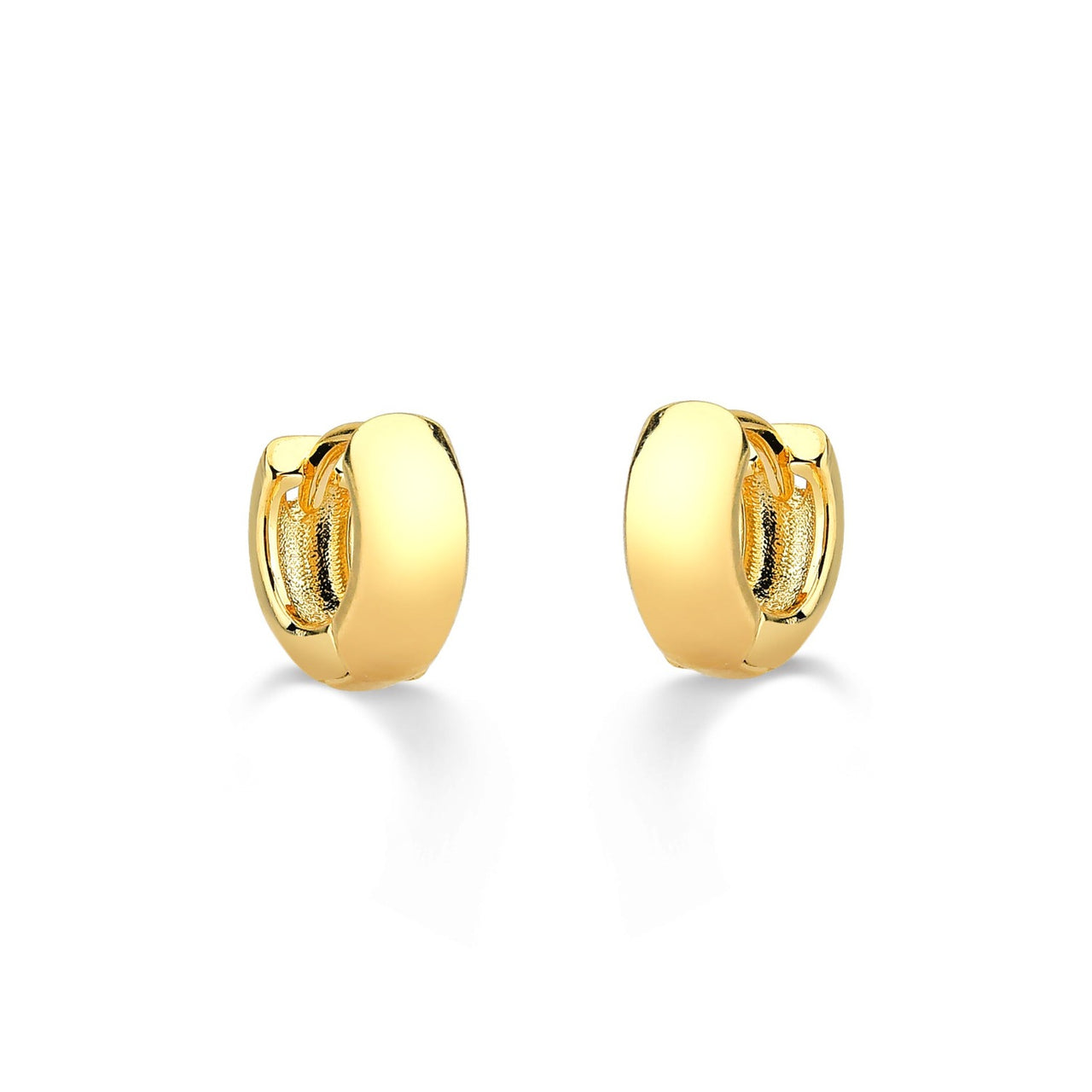 BRINCO DE ARGOLA LISA BASICA FOLHEADO A OURO 18K