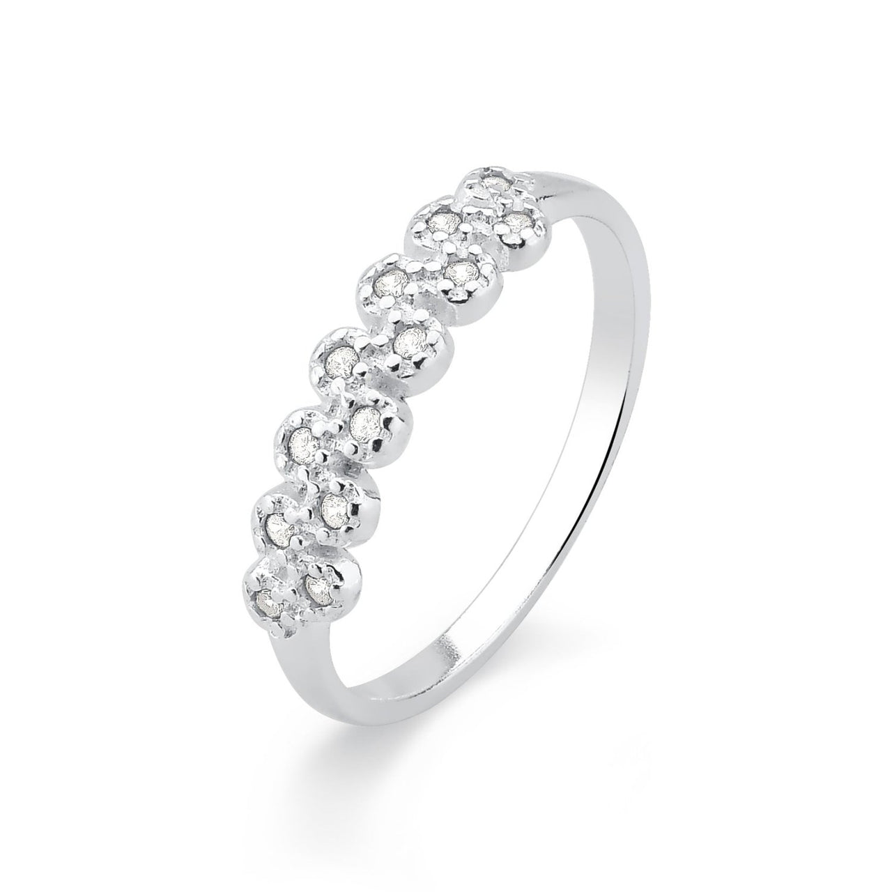 ANEL DE PRATA COM ZIRCONIAS