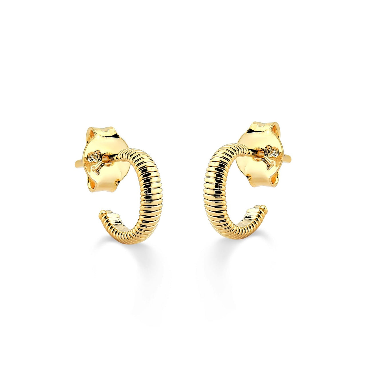 TRIO DE MINI ARGOLA FOLHEADO A OURO 18K
