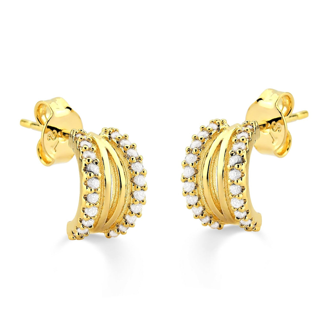 BRINCO ARGOLA DELICADA PEQUENA FOLHEADO A OURO 18K