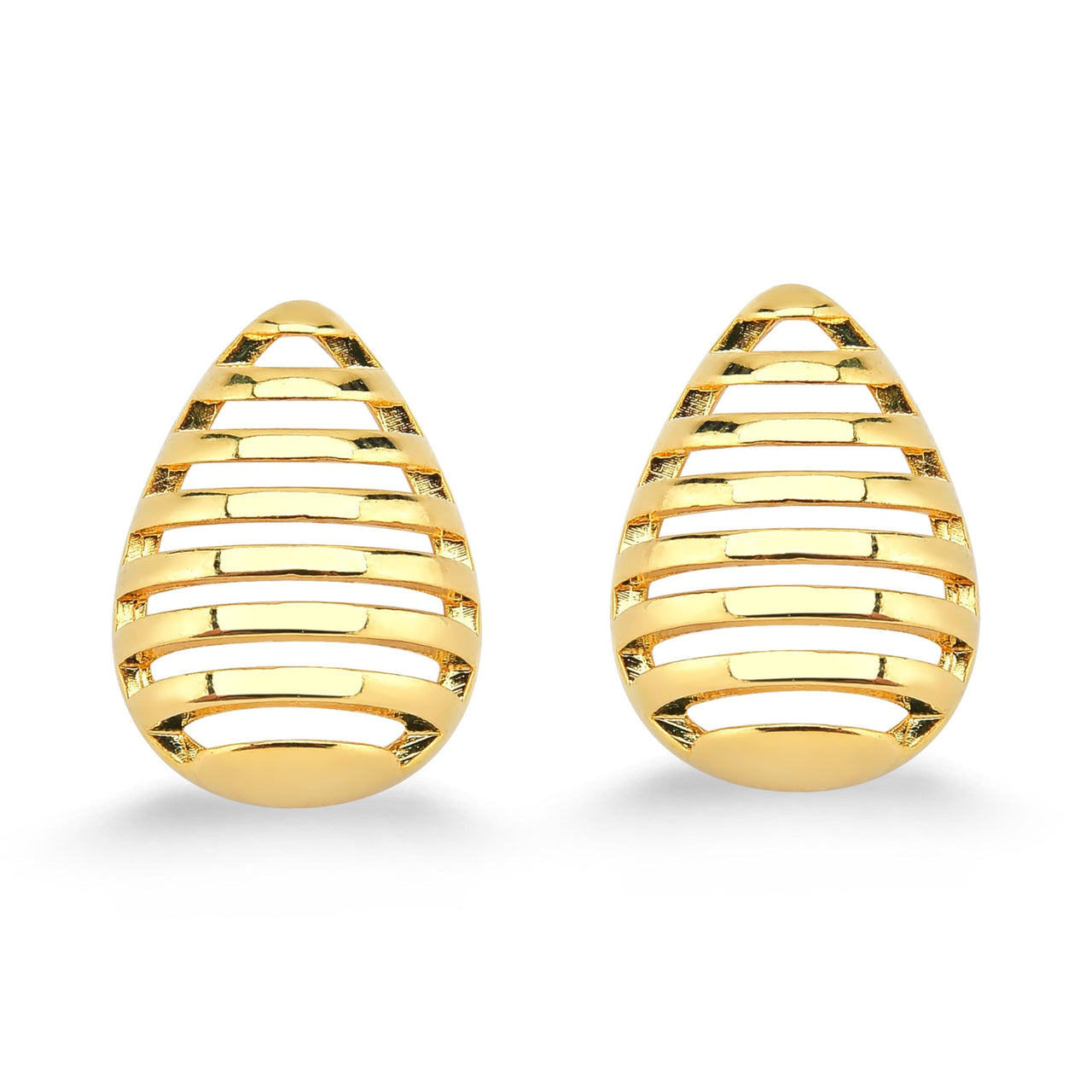 BRINCO DE GOTA VAZADA FOLHEADO A OURO 18K