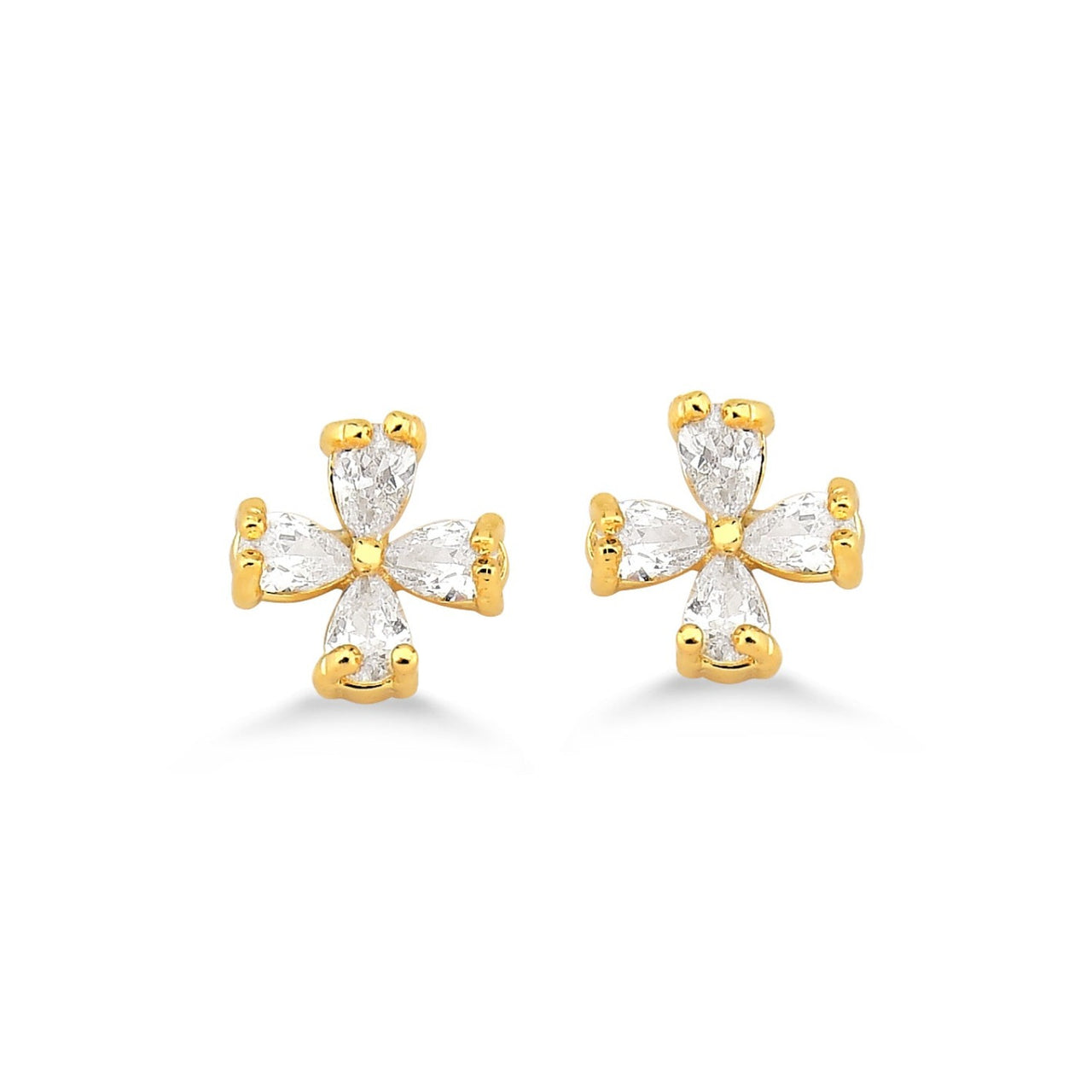 BRINCO TREVO 4 FOLHAS  FOLHEADO A OURO 18K