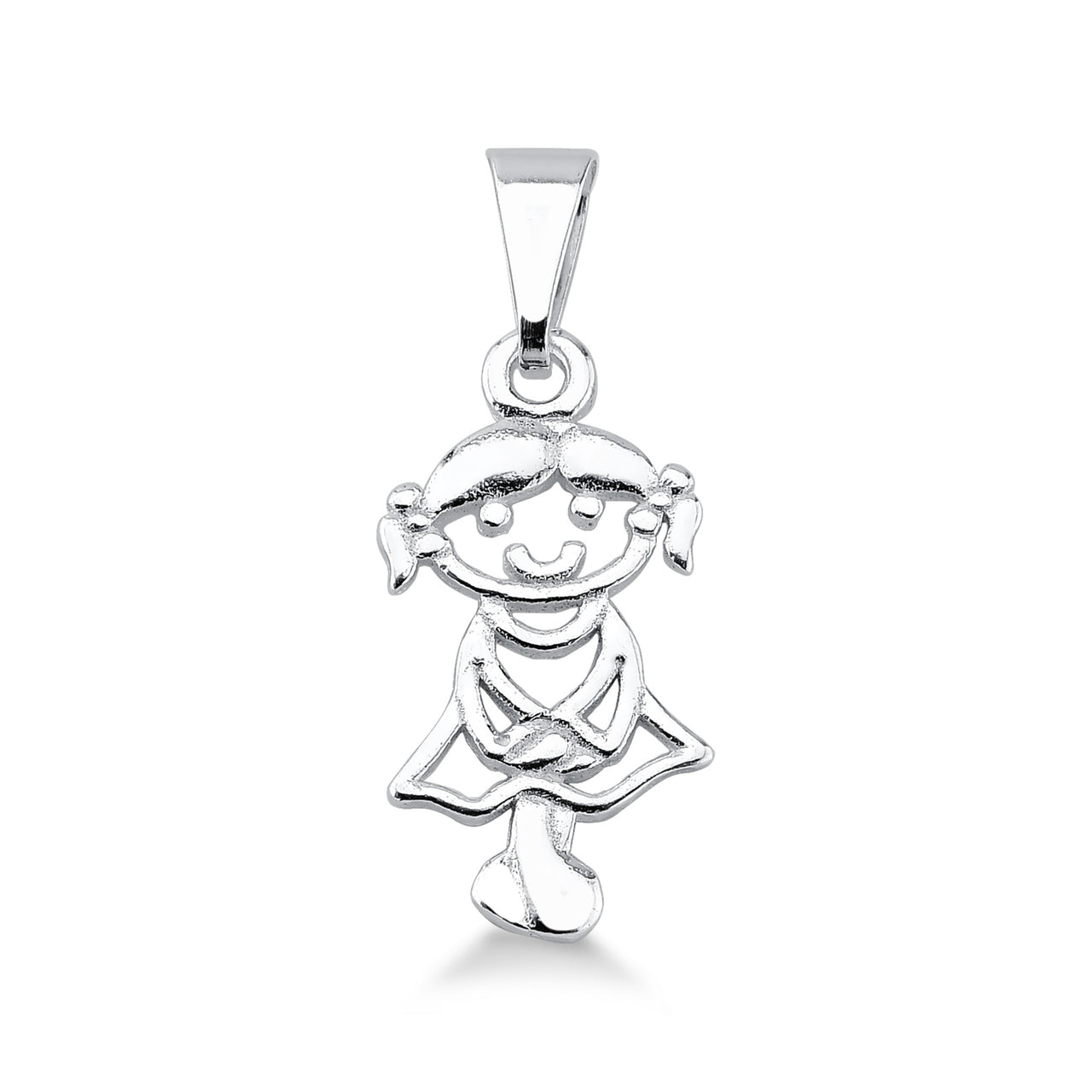 PINGENTE DE PRATA MENINA DELICADA