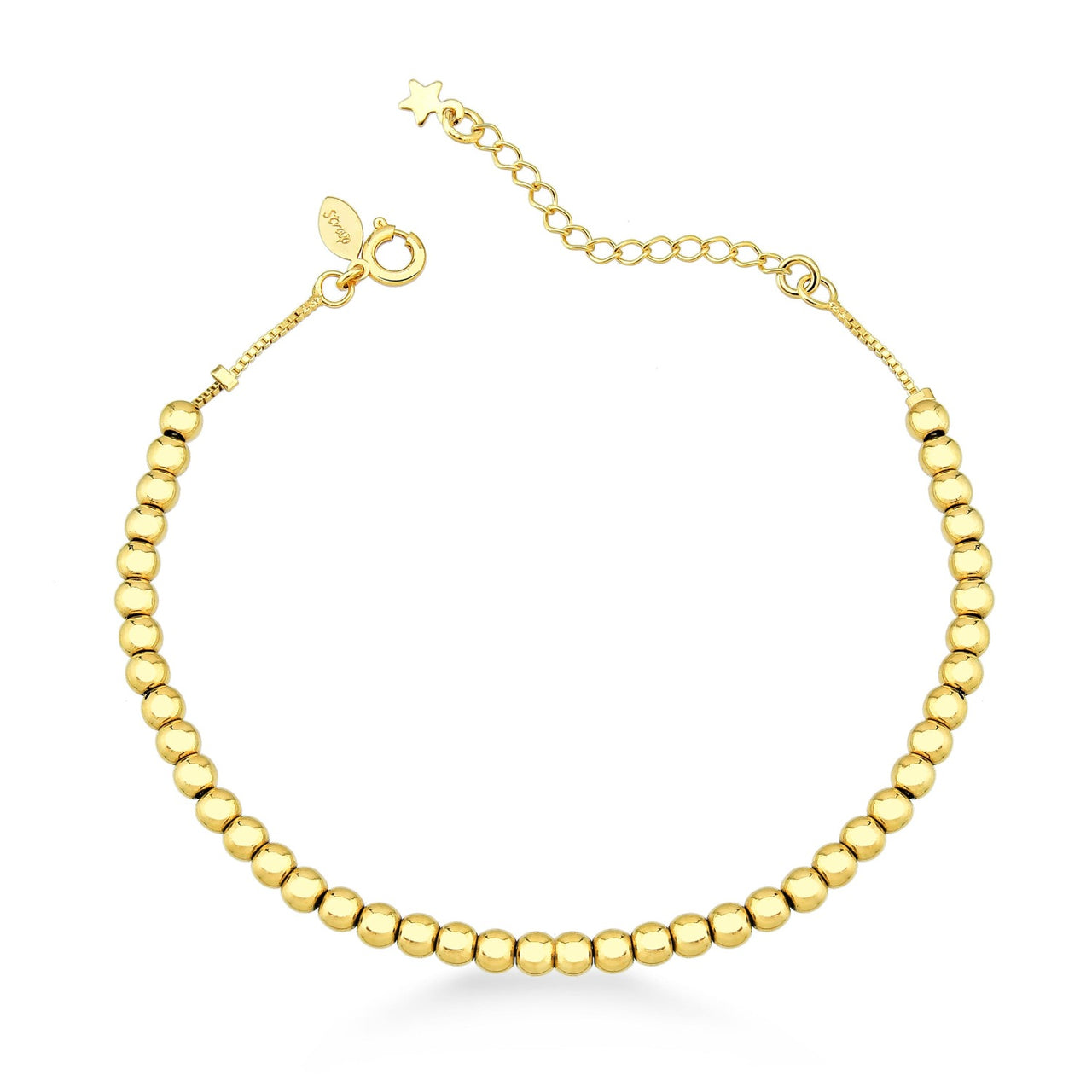 PULSEIRA REPLETA DE BOLINHAS FOLHEADA A OURO 18K