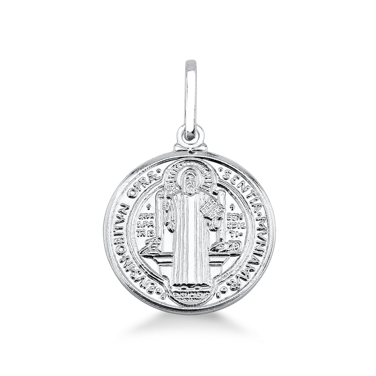 PINGENTE DE PRATA MEDALHA SÃO BENTO