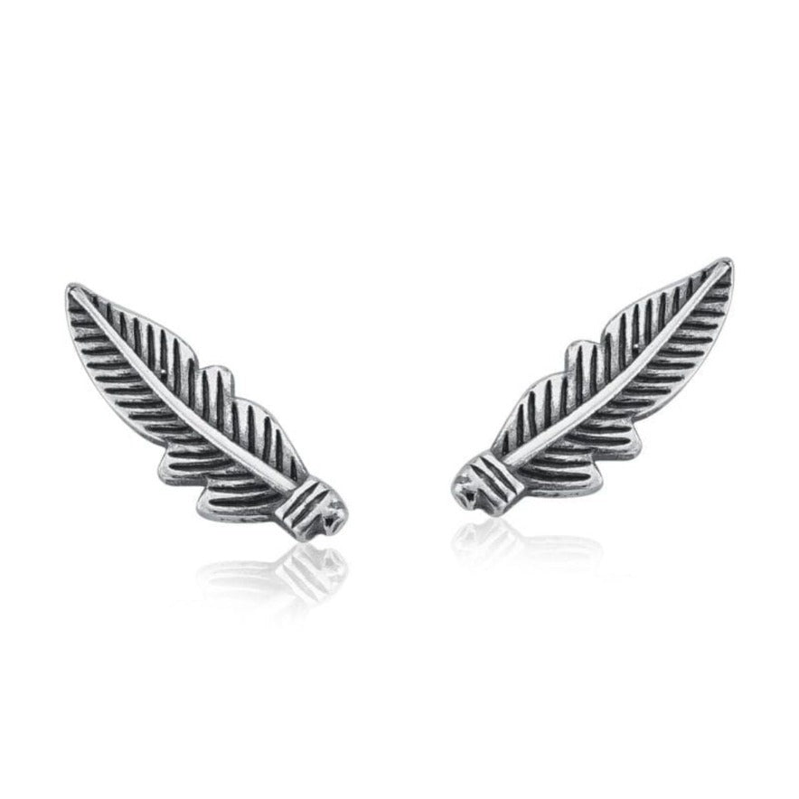 BRINCO DE PRATA ENVELHECIDA EAR CUFF FORMATO FOLHA