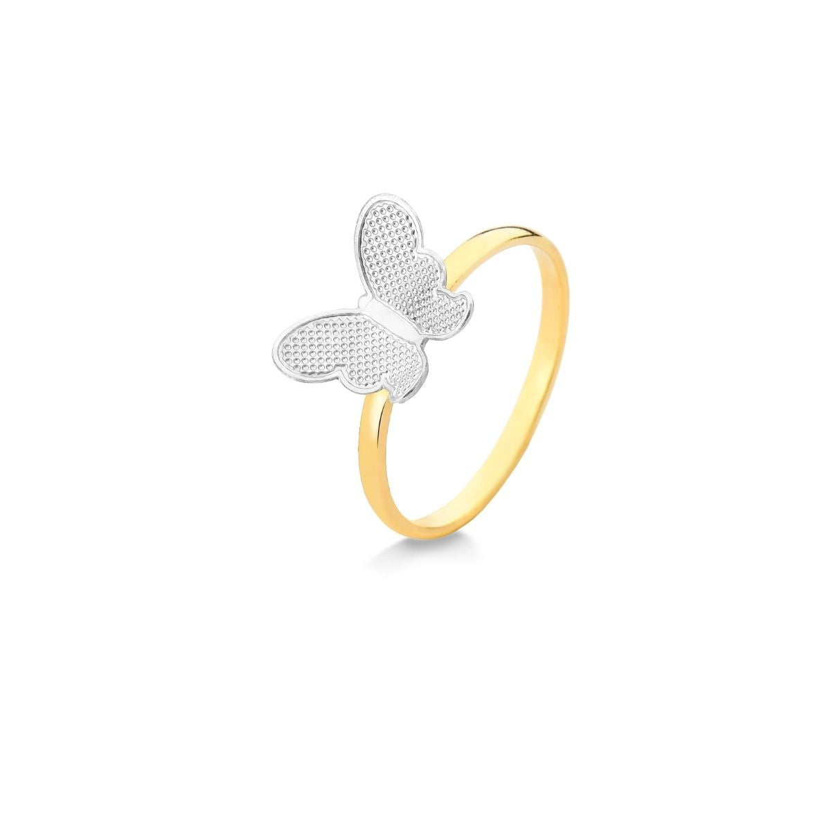 ANEL FALANGE BORBOLETA FOLHEADO A OURO 18K