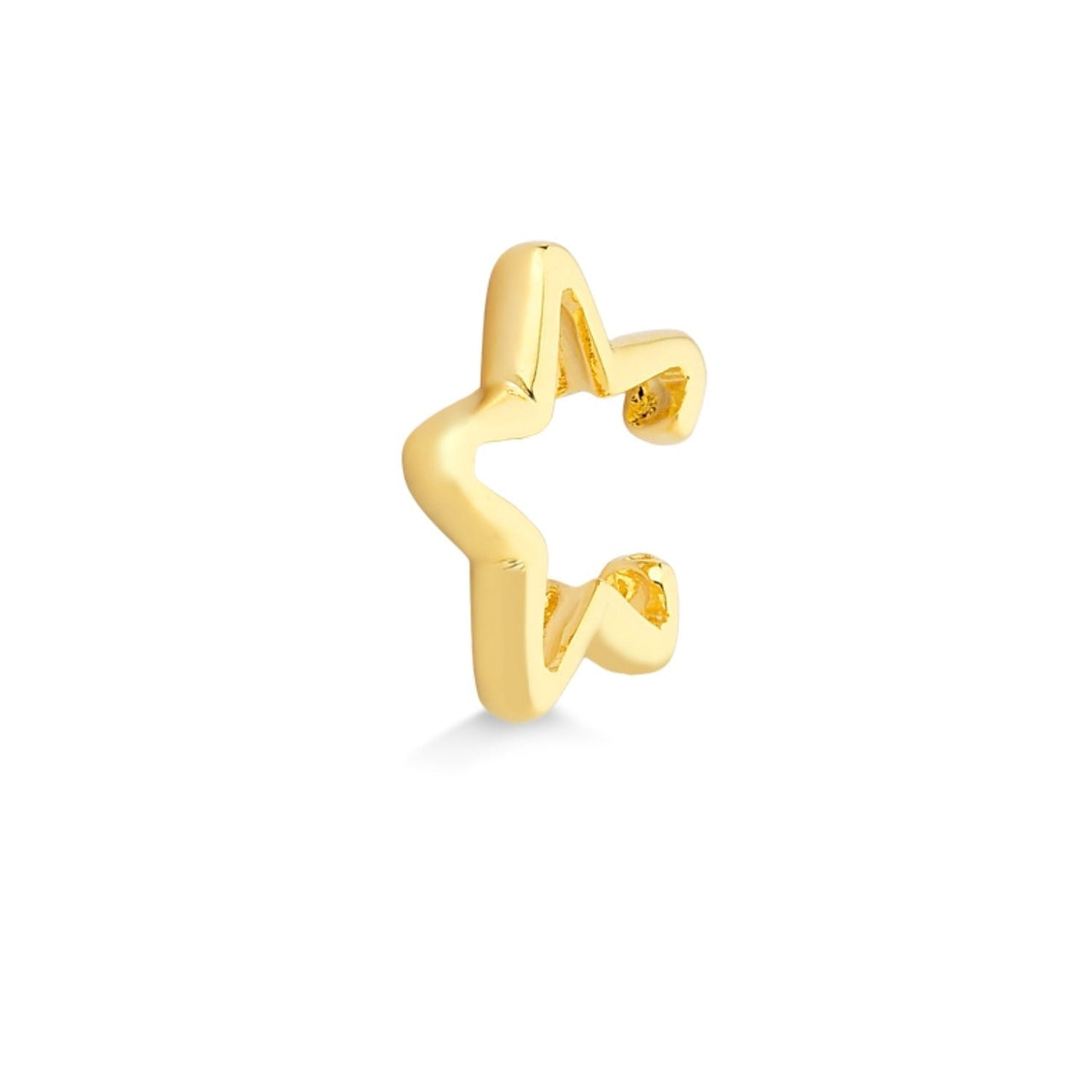 PIERCING DE ESTRELA FOLHEADO A OURO 18K