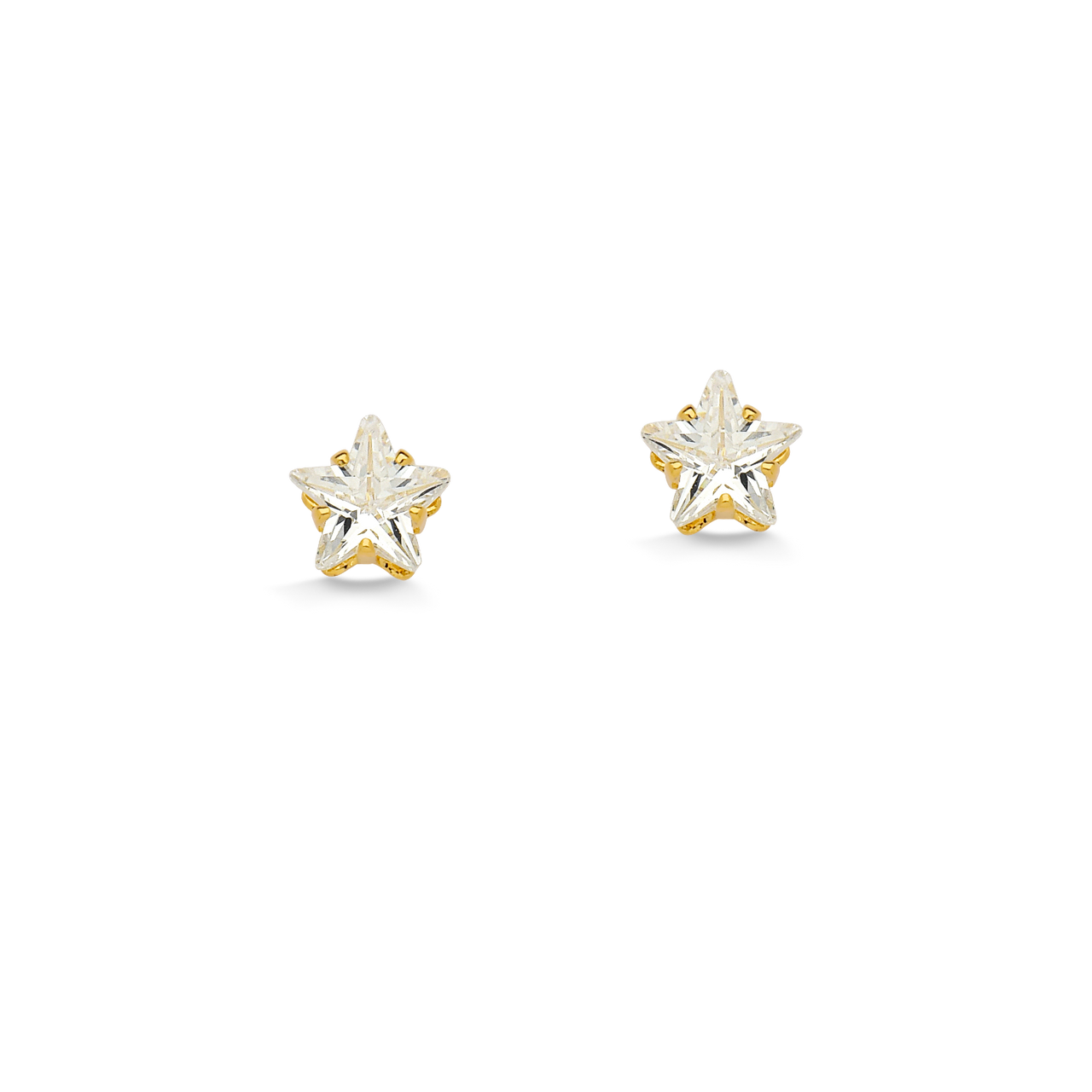 BRINCO MINI DE ESTRELA DE ZIRCONIA CRISTAL