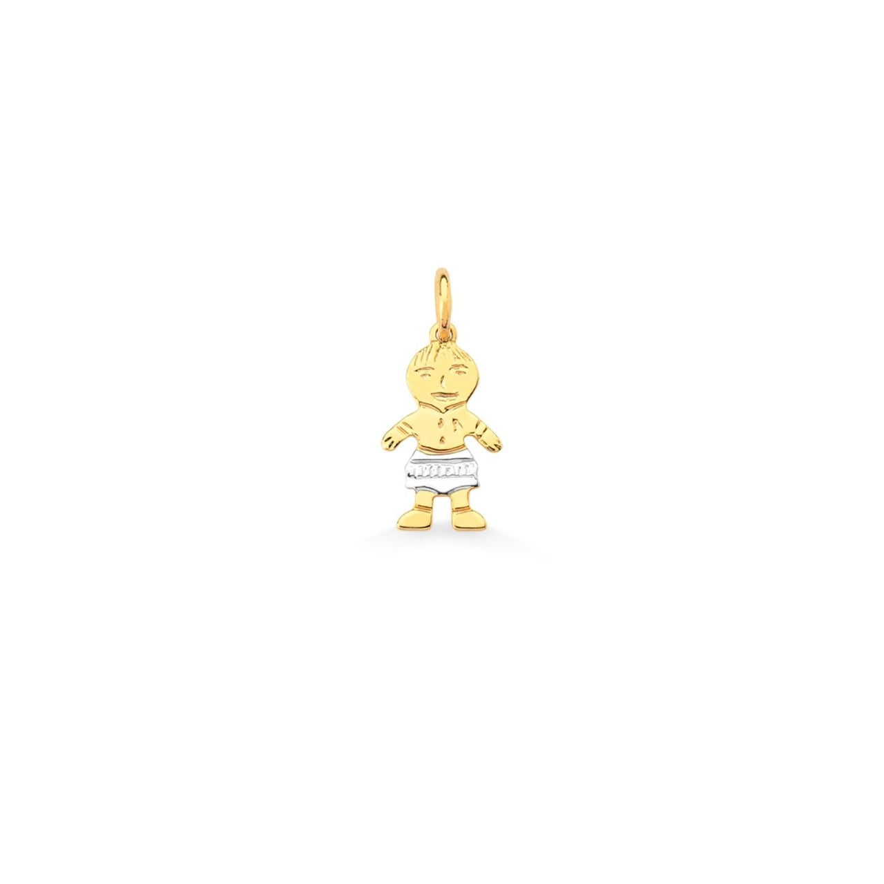 PINGENTE MINI MENINO FOLHEADO A OURO 18K