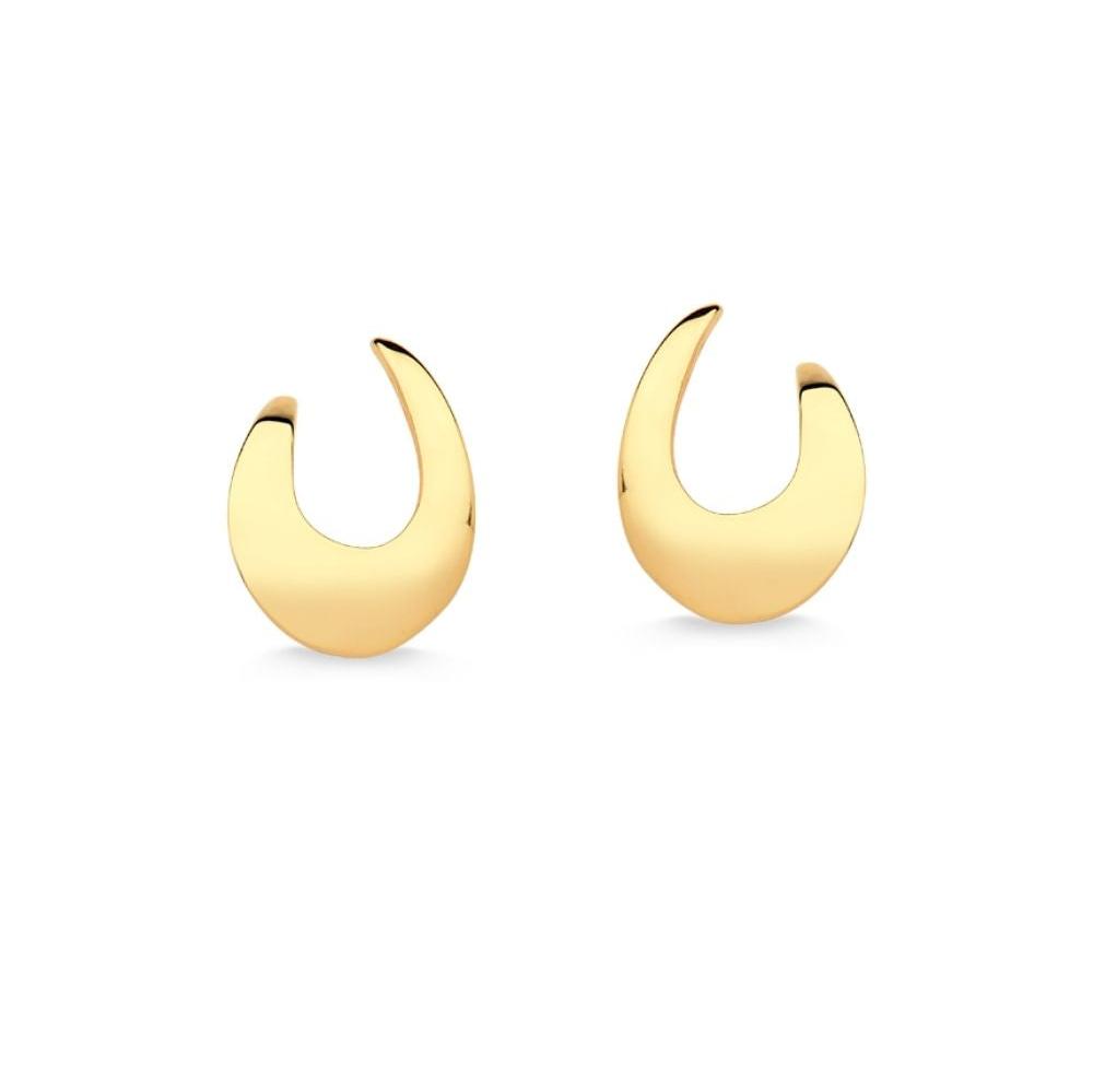 BRINCO EM "U" FOLHEADO A OURO 18K