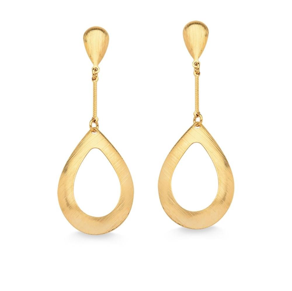 BRINCO COM PINGENTE DE GOTA FOLHEADO A OURO 18K
