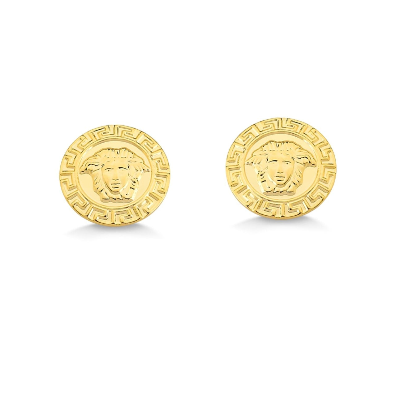 BRINCO MOEDA MEDUSA FOLHEADO A OURO 18K