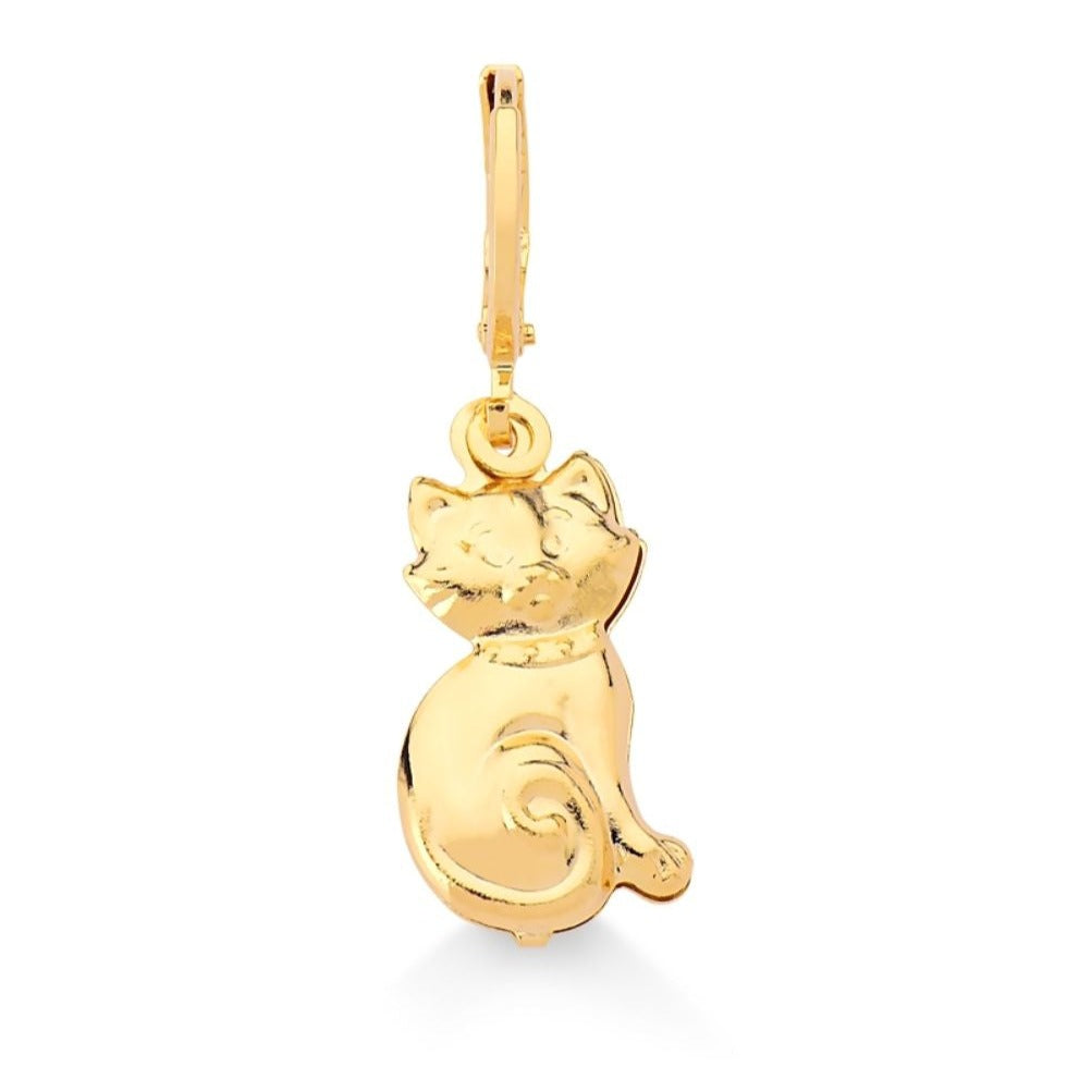 PINGENTE GATO DUPLO FOLHEADO A OURO 18K