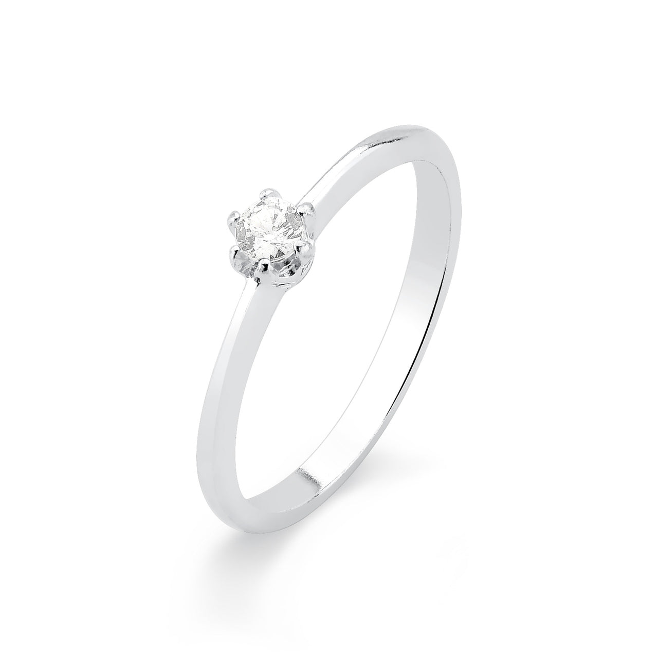 ANEL DE PRATA SOLITÁRIO