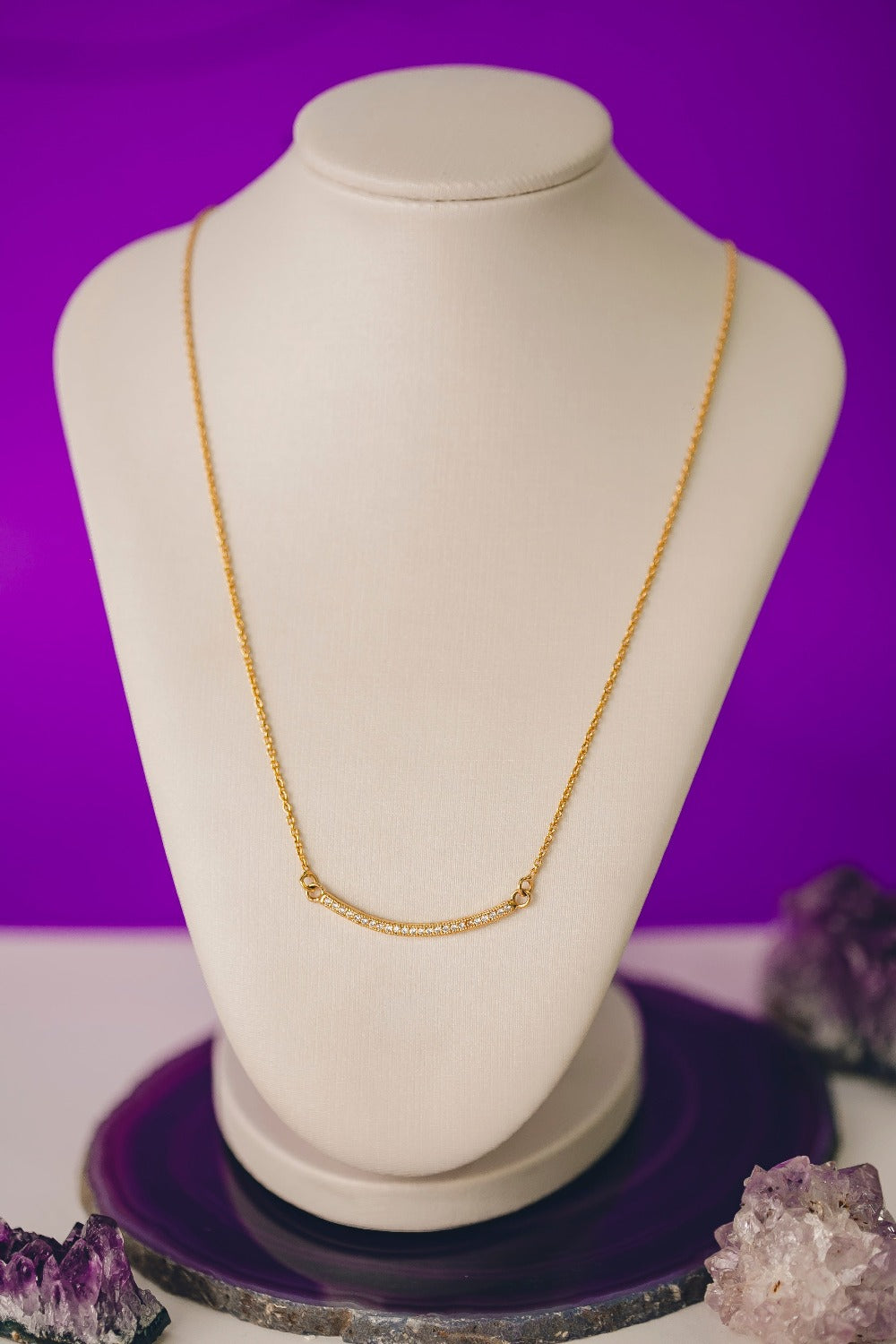 COLAR CANGA CRAVEJADO FOLHEADO A OURO 18K