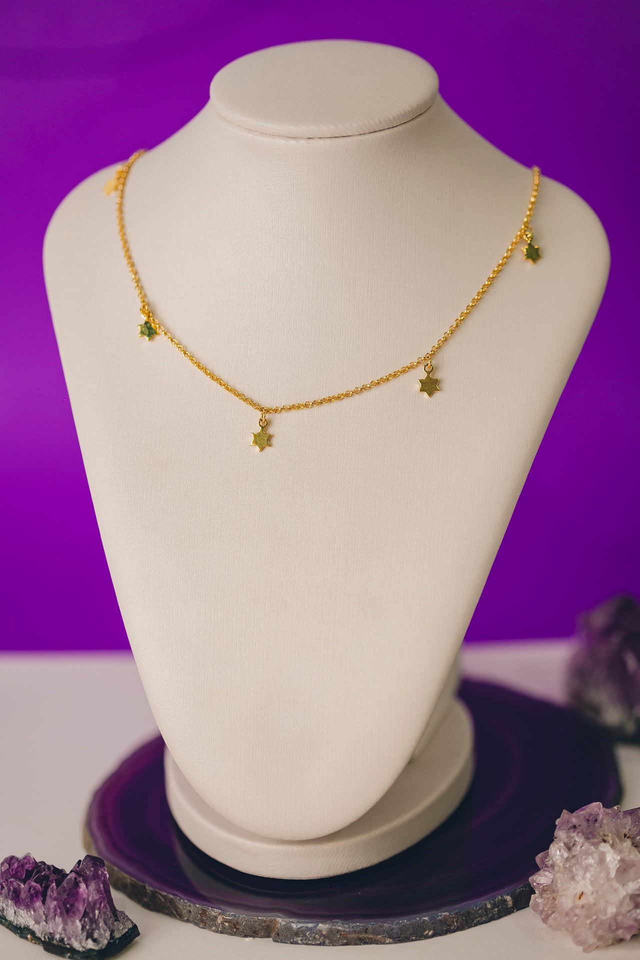 COLAR ESTRELAS FOLHADO A OURO 18K