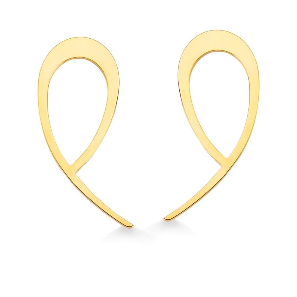 BRINCO MEIO CORAÇÃO FOLHEADO A OURO 18K