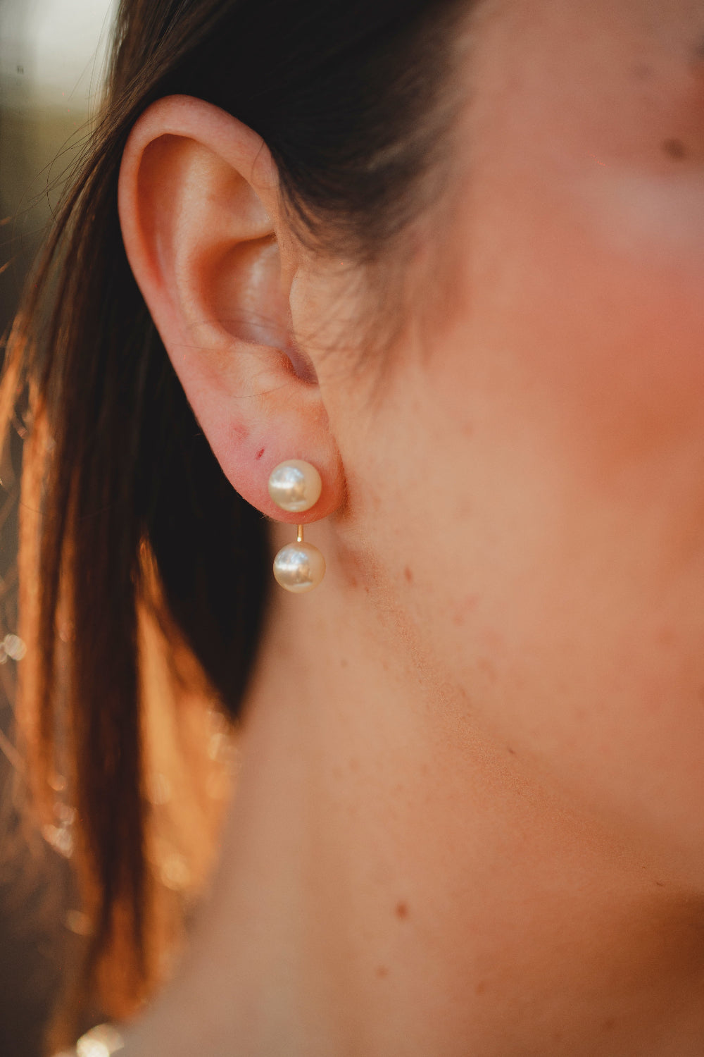 BRINCO DE PEROLA PIERCING G FOLHEADO A OURO 18K