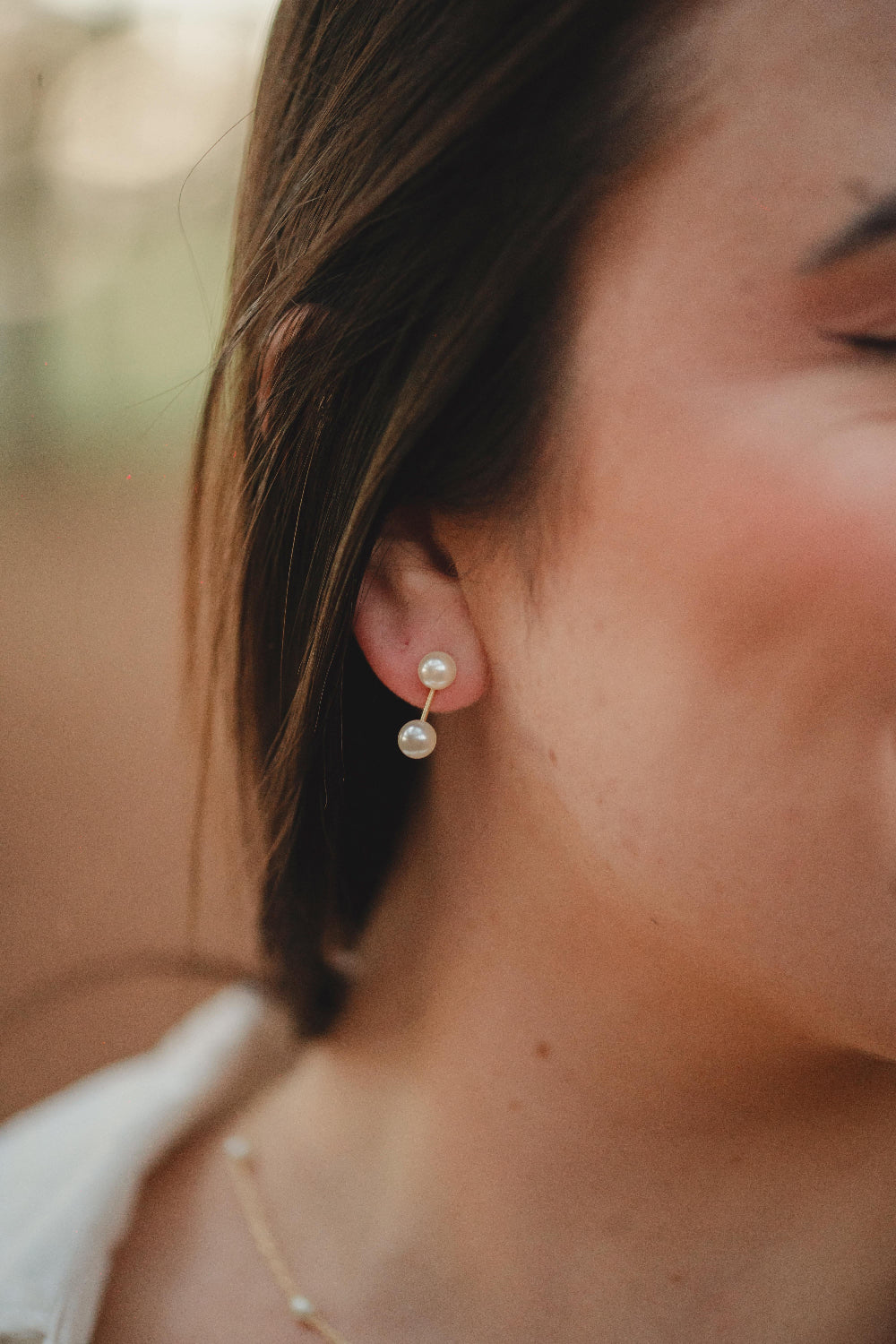 BRINCO DE PEROLA PIERCING M FOLHEADO A OURO 18K