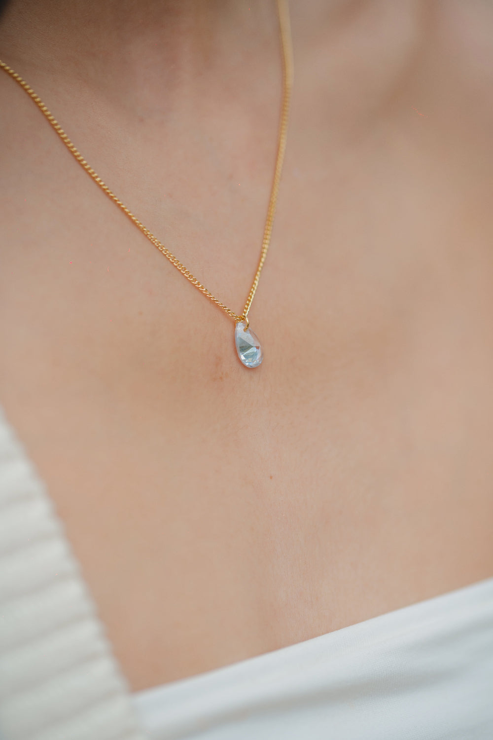 COLAR COM ZIRCÔNIA FOLHEADO A OURO 18K