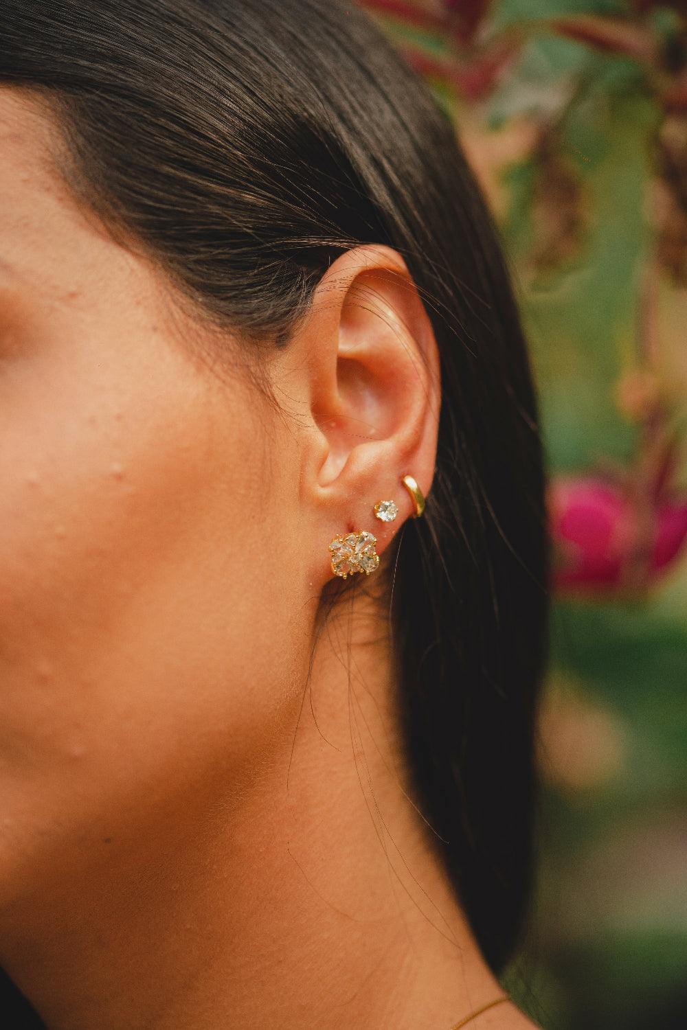 BRINCO PONTO DE LUZ FOLHEADO A OURO 18K