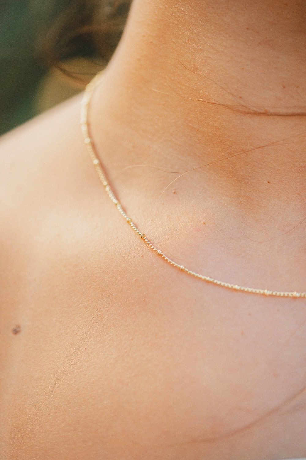 COLAR DE BOLINHAS FOLHEADO A OURO 18K