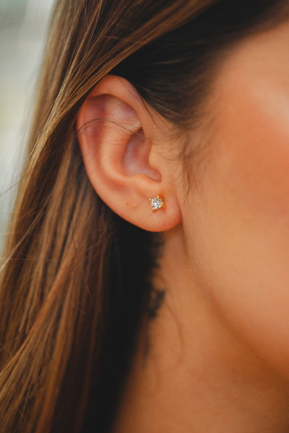 BRINCO PONTO DE LUZ FOLHEADO A OURO 18K