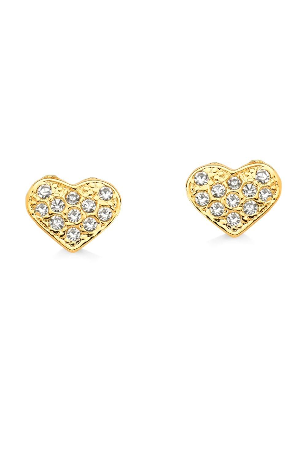 BRINCO DE CORAÇÃO COM ZIRCÔNIAS FOLHEADO A OURO 18K