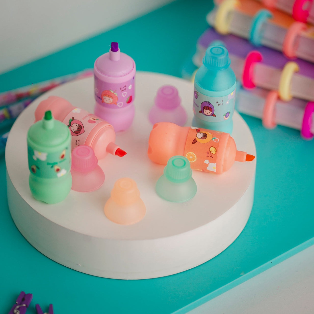 KIT C/6 MARCA TEXTO MINI GARRAFA OI FOFA