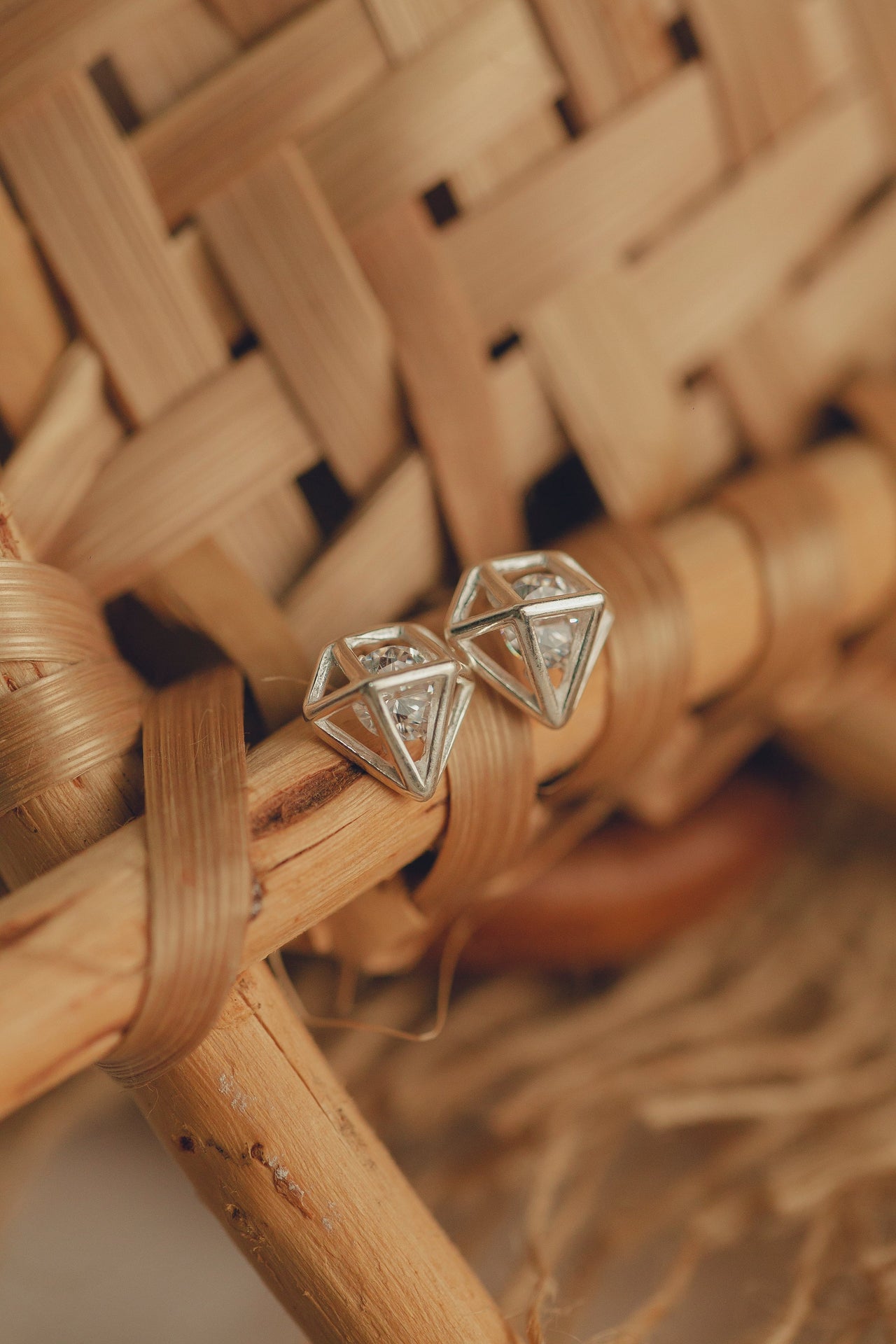 BRINCO DE PRATA DIAMANTE