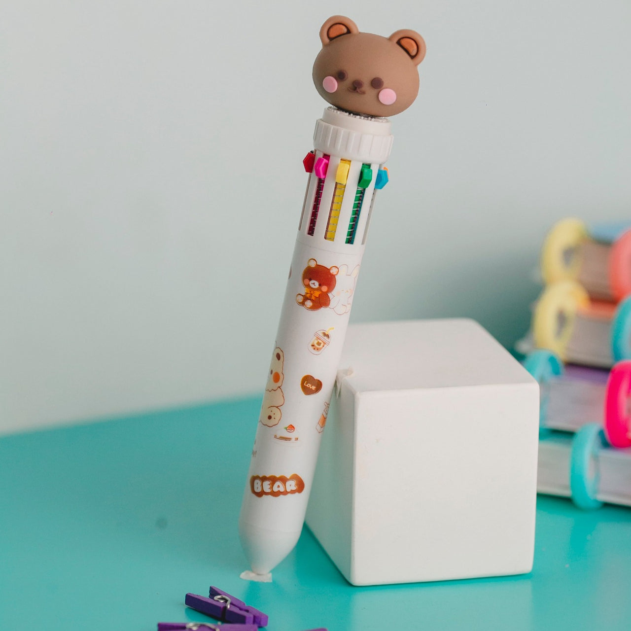 CANETA C/10 CORES URSO OI FOFA