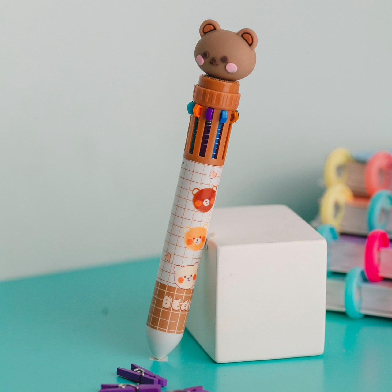 CANETA C/10 CORES URSO OI FOFA