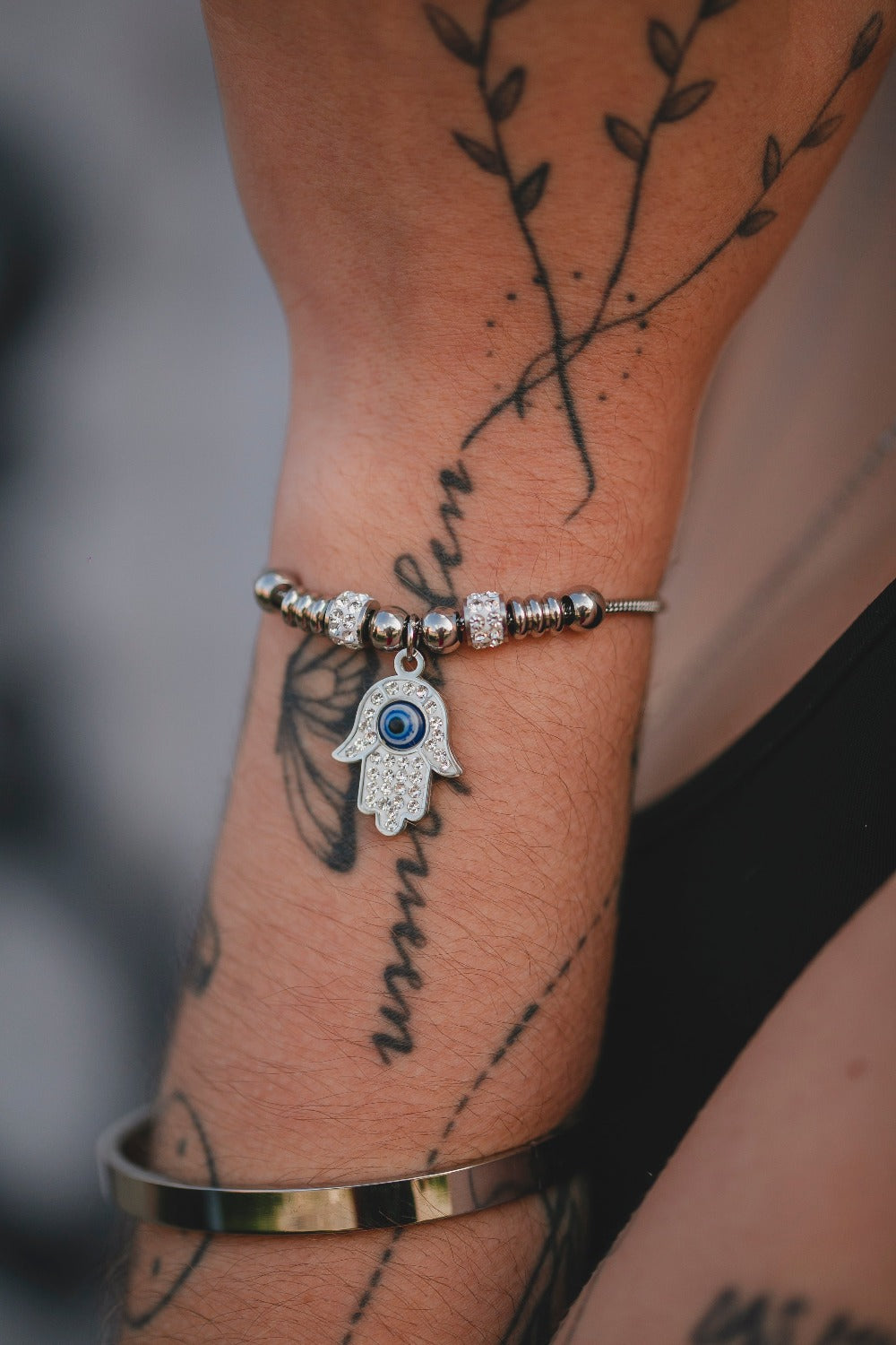 PULSEIRA MÃO DE FÁTIMA EM AÇO INOX