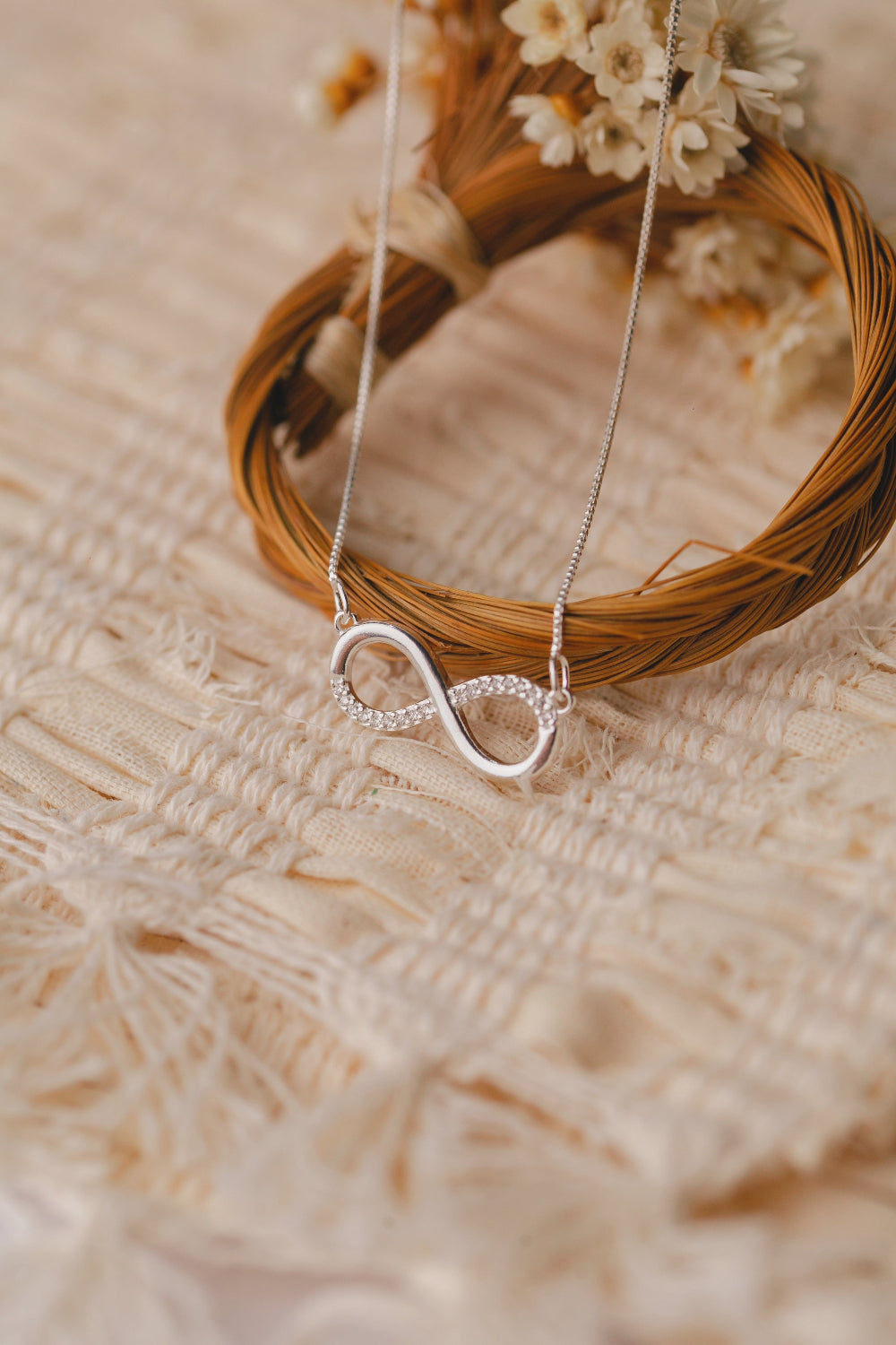 COLAR DE PRATA 925 SIMBOLO DO INFINITO